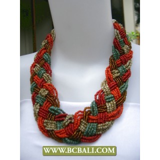 Seed Beading Necklace Mutli Colors